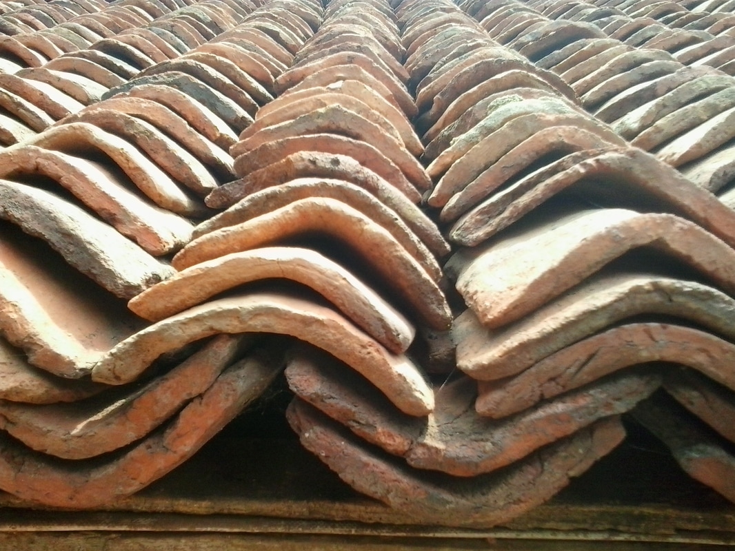 Closeup of Clay Tiles